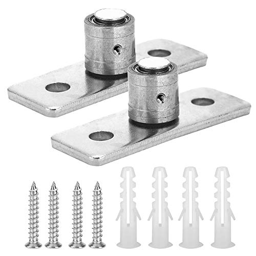 Generic 2PCSローラーガイド 納屋ドア用ステンレススチール床ガイド ? 耐衝撃性設計でスムーズ開閉 木製引き戸対応