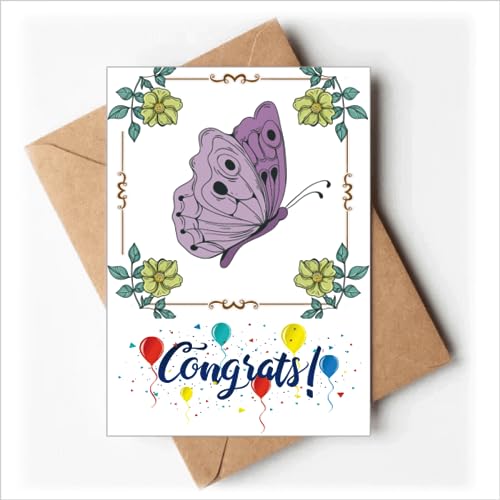 Enveloppes violettes avec citation pour cartes de mariage, invitations et félicitations chic