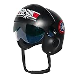 UNDERWRAPS NAVY TOP GUN HELMET - Official US NAVY TOPGUN Fighter Pilot Helmet with Dual Visor Lenses, TOP GUN Tactical Helmet for Adult Halloween Costume (Adult One Size)
