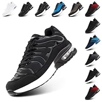 Hitmars Scarpe Donna Sneakers Uomo Scarpe da Corsa Running Ginnastica Sportive Tennis Running Shoes Fitness Sport Shoes Moda Bianche Nero EU 43