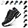 Hitmars Scarpe Donna Sneakers Uomo Scarpe da Corsa Running Ginnastica Sportive Tennis Running Shoes Fitness Sport Shoes Moda Bianche Nero EU 43