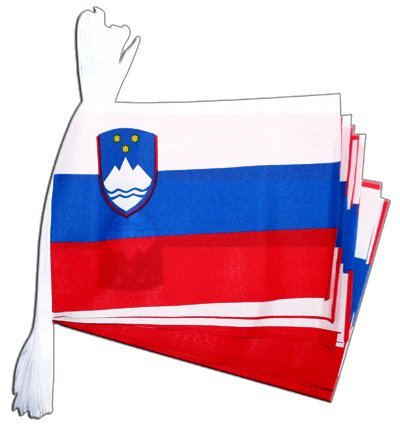 Guirlande drapeau Slovénie Digni 5,9m décoration extérieure pavillon slovène