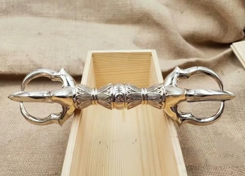 五鈷杵 金剛杵 鍮製 手道具 仏具 法器 大型 長さ 24cm 前具 魔除け 厄除け 浄化 守護