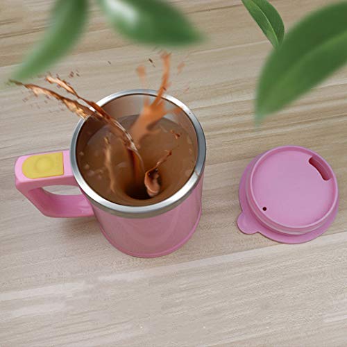 Sisyria Creativa Taza Rosada Auto-Agitar, Mezclador Eléctrico Automático Portátil De Viaje Taza Taza Batidora Anti… - Imagen 3