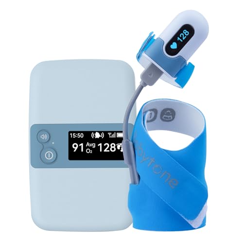 Image of Babytone Baby Sleep Monitor with Base Station, Infant Breathing Monitor, Tracks Oxygen Level, Heart Rate and Movement, Smart Sock Foot Monitor with Free App Report, Fits Newborn 0 to 3 Years Old
