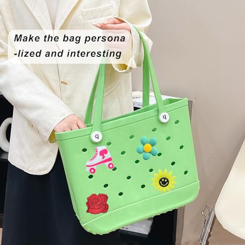 Image of Lckaey Rubber Beach Bag Accessories-PVC Rubber Totes organizer Sport Charms- for Purse Bogg Inserts