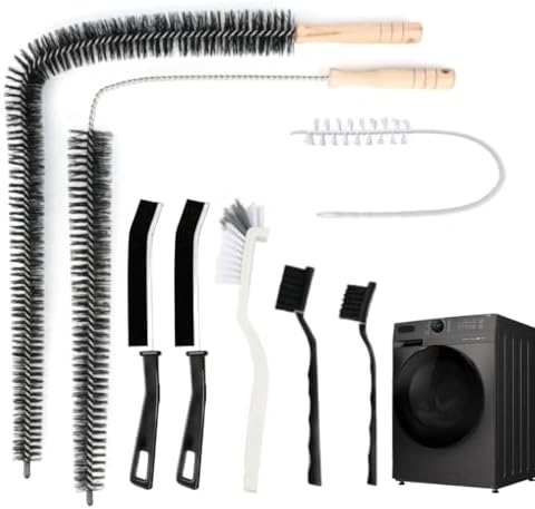 8 PCS Multi-Purpose Washing Machine Cleaning Brush, Dryer Vent Cl...