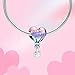 Vurotry 2Pcs Happy Birthday Balloon Pendant Birthday Fashion Love Heart Charm Balloon Butterfly Dangle Pendant for Women Jewelry (Chroma)