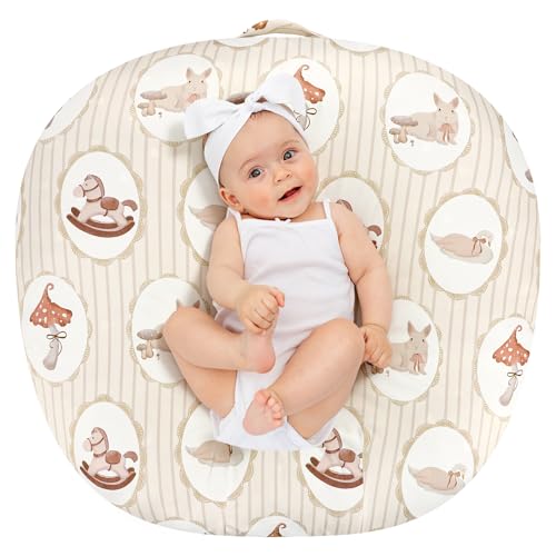 Image of DILIMI Newborn Lounger Cover, Ultra Soft Comfortable Lounger Slipcover Removable Cover for Infant Lounger Pillow, Farm (Pillow Not Included)