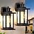 12'' Outdoor Light Fixture 2 Packs, Outdoor Wall Lights Exterior Wall Sconce with Water Ripple Glass, Waterproof Porch Light Lantern Wall Mounted, Modern Black Outside Lights for House Patio Garage