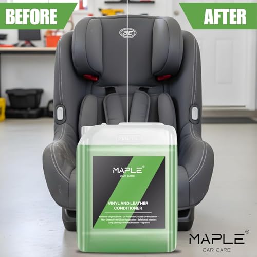Image of Maple Car Care Vinyl & Leather Conditioner 10L (5 x 2L Packs) | Car Interior Cleaner & Protectant for Leather Seats, Dashboard & Upholstery | UV Protection, Restores Shine & Non-Greasy Finish