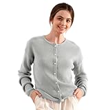 Photo Gallery simple&opulence cardigan donna,cardigan girocollo manica lunga con bottoni,maglione leggero tinta unita da donna per l autunno e l inverno,grigio chiaro,s Photo Gallery simple&opulence cardigan donna,cardigan girocollo manica lunga con bottoni,maglione leggero tinta unita da donna per l autunno e l inverno,grigio chiaro,s