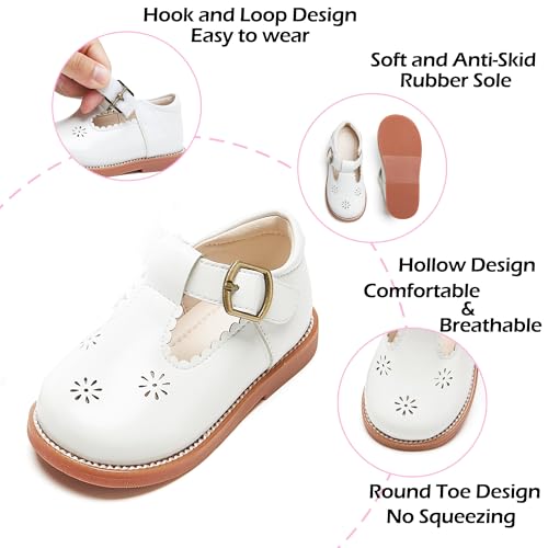 Image of PHIRAMIN Toddler Girl Mary Jane Dress Shoes-Little Girl School Uniform Shoes for Wedding Party