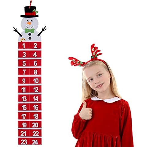 Snowman Felt Advent Calendar with Pockets Cover