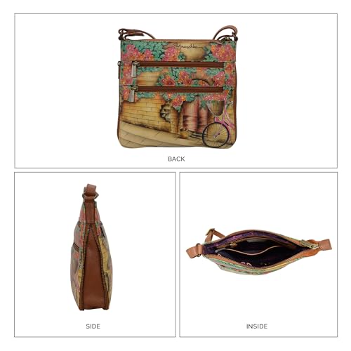 Bolso de cuero genuino para mujer Anuschka miniatura 3