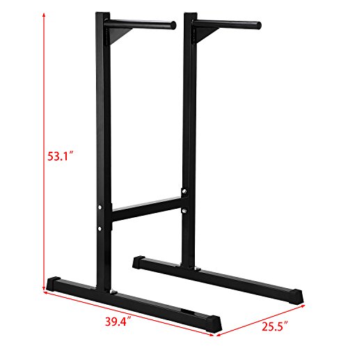 Ollieroo Heavy Duty Dip Stand Freestanding Dip Station Parallel Bar