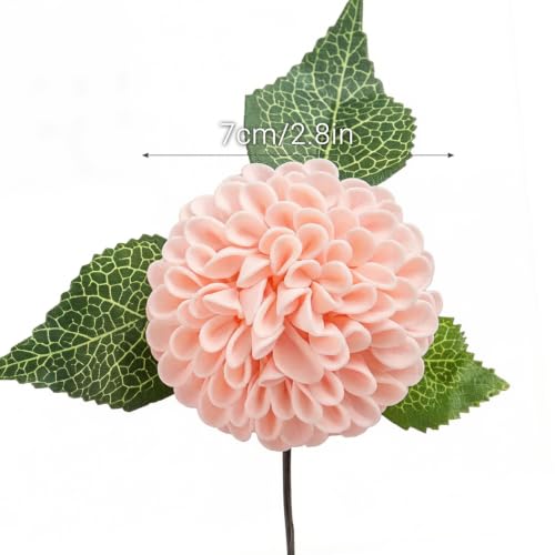 Dalias artificiales resistentes de espuma moldeable para arreglos florales de exterior 6