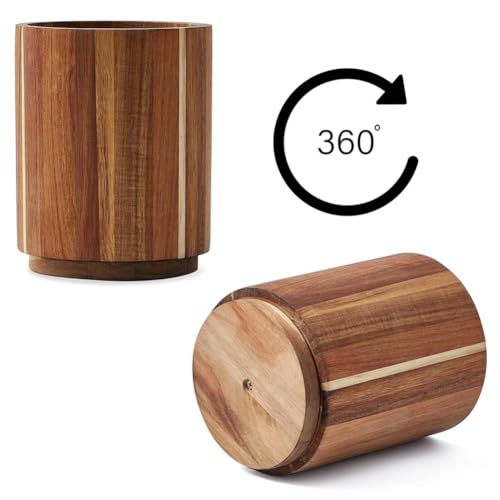 Soporte de madera para utensilios ideal para encimeras y amantes de la decoración rústica 6