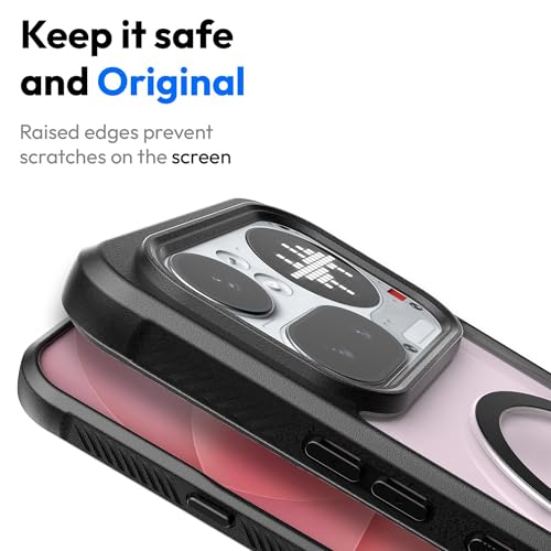 Image of KAPAVER Mag-X Sandstone Case for Nothing Phone 4a Pro MagSafe, Magnetic | Nothing Phone 4a Pro Back Cover (Mag-X Black)