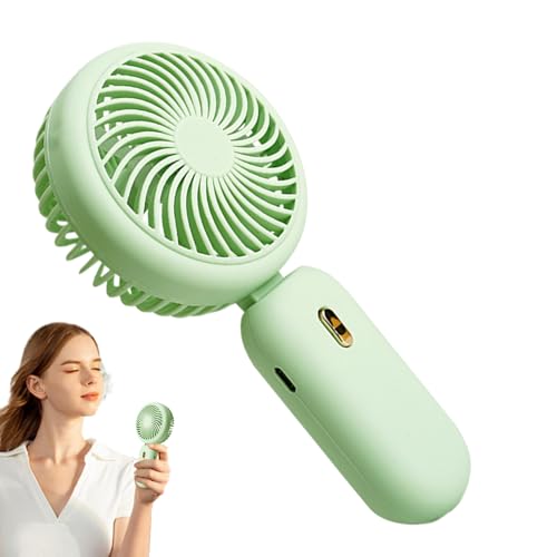 Ventilador de mano plegable, pequeño ventilador portátil,Ventilador de mano recargable plegable de fuerte - Ligero Confort de 3 velocidades Strong Air para juegos de deportes al aire libre