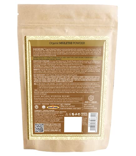 KHADI NATURAL Mulethi Organic Powder Pack of 2 (2x100gm) 200gm - Image 3