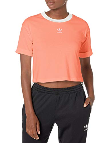 adidas Originals Women's Crop Top Chalk Coral/White X-Large