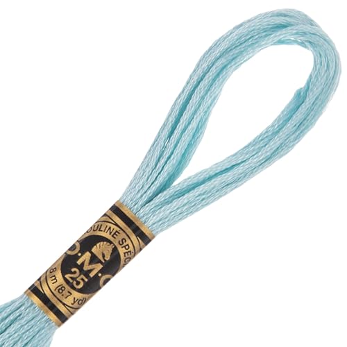 Image of Hobby Lobby DMC Cotton Embroidery Floss - 828 Ultra Very Light Blue | Set of 12