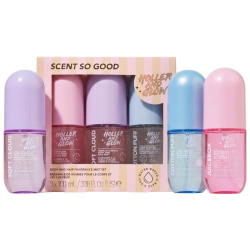 Holler And Glow Scent So Good Variety Pack Body &amp; Hair Fragrance Mist Trio