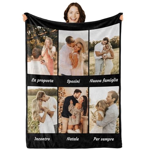 iDIY Coperta Personalizzata con Foto e Scritta - Plaid Personalizzato
