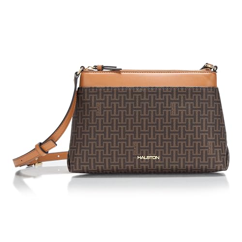 Halston Rosie Signature Logo Top Zip Crossbody