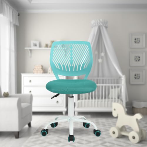 FurnitureR Chaise de Bureau Polyvalente pour Enfants, Chaise de Travail sans Accoudoirs à Hauteur Réglable, Chaise d'Étude Pivotante Colorée pour L'école et Le...