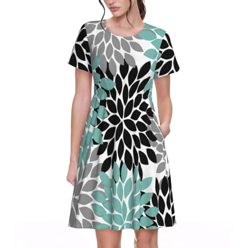 Robe d'été Dahlia manches courtes pour masquer les bras avec élégance