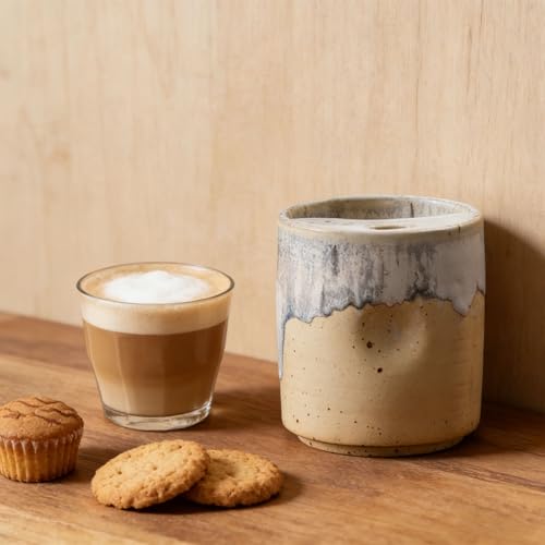 Taza de cerámica vintage 18oz sin asa para café miniatura 5