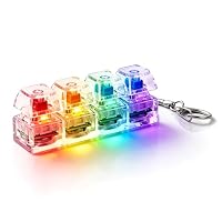 Amazon.co.jp: キーボード キーホルダー 4キー 光る 七色の光 カチカチ