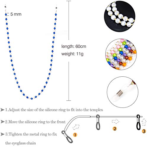 ZOCONE Catena Occhiali, 10 Pezzi Catenina Occhiali...