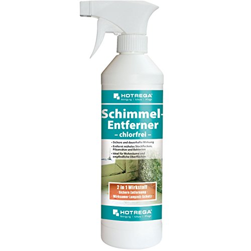 HOTREGA Schimmel Entferner chlorfrei 500 ml - beseitigt Pilze, Bakterien, verhindert weiteres Wachstum HOTREGA Schimmel Entferner chlorfrei 500 ml - beseitigt Pilze, Bakterien, verhindert weiteres Wachstum