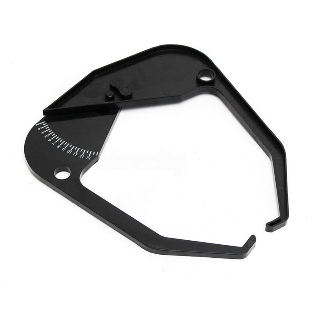 Bilanciatore per pneumatici, strumento di misurazione della larghezza del cerchione, strumento di misurazione con numeri bianchi luminosi, calibro in plastica portatile per bilanciatori