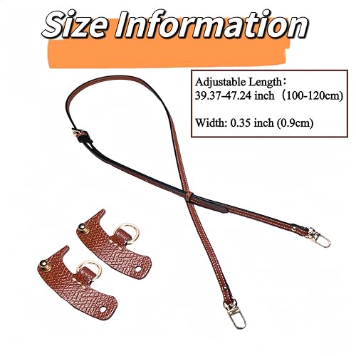 Image of Leather Purse Straps Replacement Crossbody Adjustable Shoulder Strap, Purse Accessories Bag Strap for Mini Tote Bags (Brown)