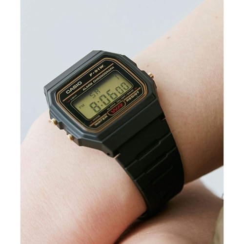 Relógio Masculino Casio Vintage F91WG9QDF, Preto