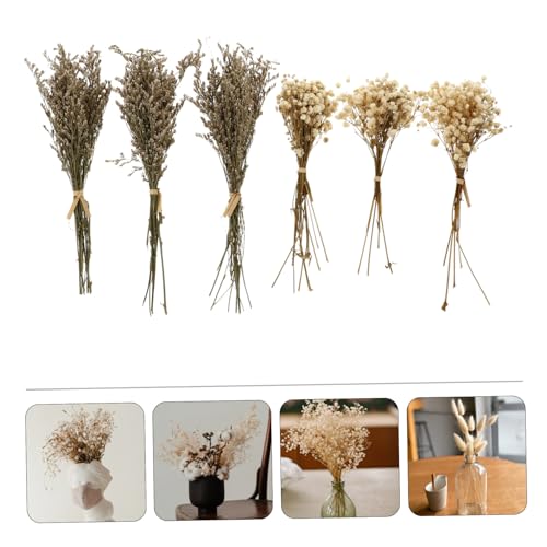 Bouquet de 6 flores secas artificiales para decoración miniatura 3