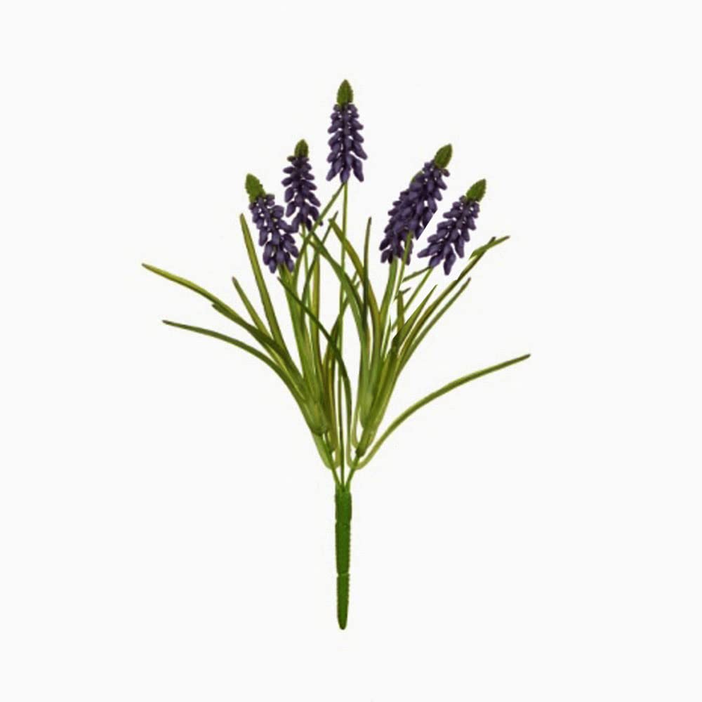 FloristryWarehouse Artificial Muscari or Grape Hyacinth Bush 5 Stems 31cm/12 Inches Purple
