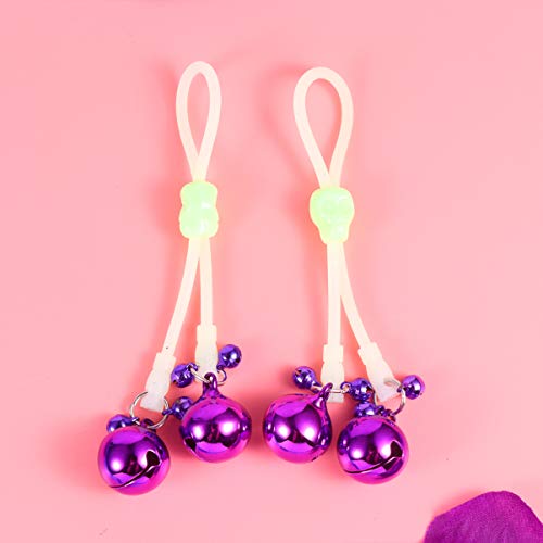 HEALLILY 2 Peças de Grampo de Mamilo Não Perfurado Grampo de Mamilo Ajustável para Casais (Corda de