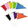 Amazon.com : 45 Pack Solid Color Pennant Flags Small Mini Hand Held ...