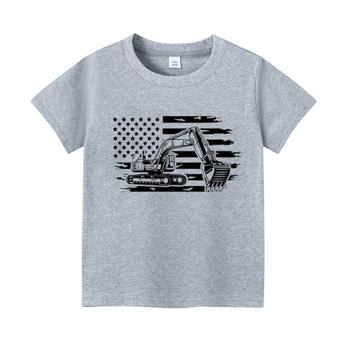 Image of Toddler Boys 4th of July Shirts Kids American Flag T-Shirt Girls Patriotic Short Sleeve Tees Cotton Top Clothes 1-7T
