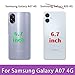 Guzhthi for Galaxy A07 5G Phone Case: Clear Glitter Flowing Liquid Quicksand Shockproof Corner Phone Case for Samsung Galaxy A07 5G with Tempered Glass Screen Protector -TealPurple