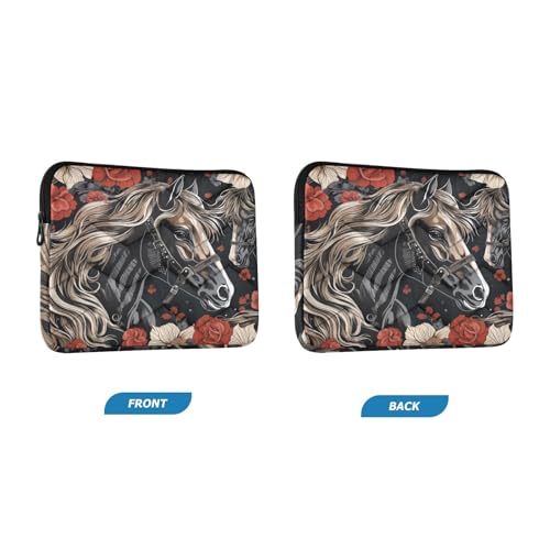 Funda para portátil 13-14 pulgadas con flores, impermeable y resistente miniatura 2