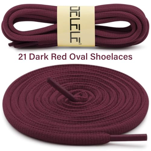 Image of Oval Athletic Shoelaces Thick 4MM DELELE Half Round Shoe Laces Strings 2 Pair