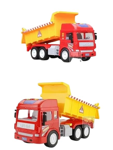 FRATELLI Big Size Exclusive Toys for Kids|Boys|Girls (Dumper Truck with Music) (Dumper Truck), Red & Yellow