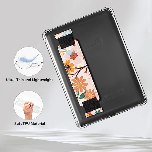 Image of CoBak Clear Case for 6 inch E-Reader 2024 and 2022 (11th Generation) with Elastic Hand Strap - Ultra-Slim Soft TPU Transparent Cover, Lightweight & Durable Protection