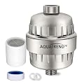 Aquatrend Shower Head Filter, 15 Stage Shower Water Softener, Universal High Output Shower Filter for Removing Chlorine and Fluoride, Improves the Condition of Your Skin, Hair and Nails - Nickel